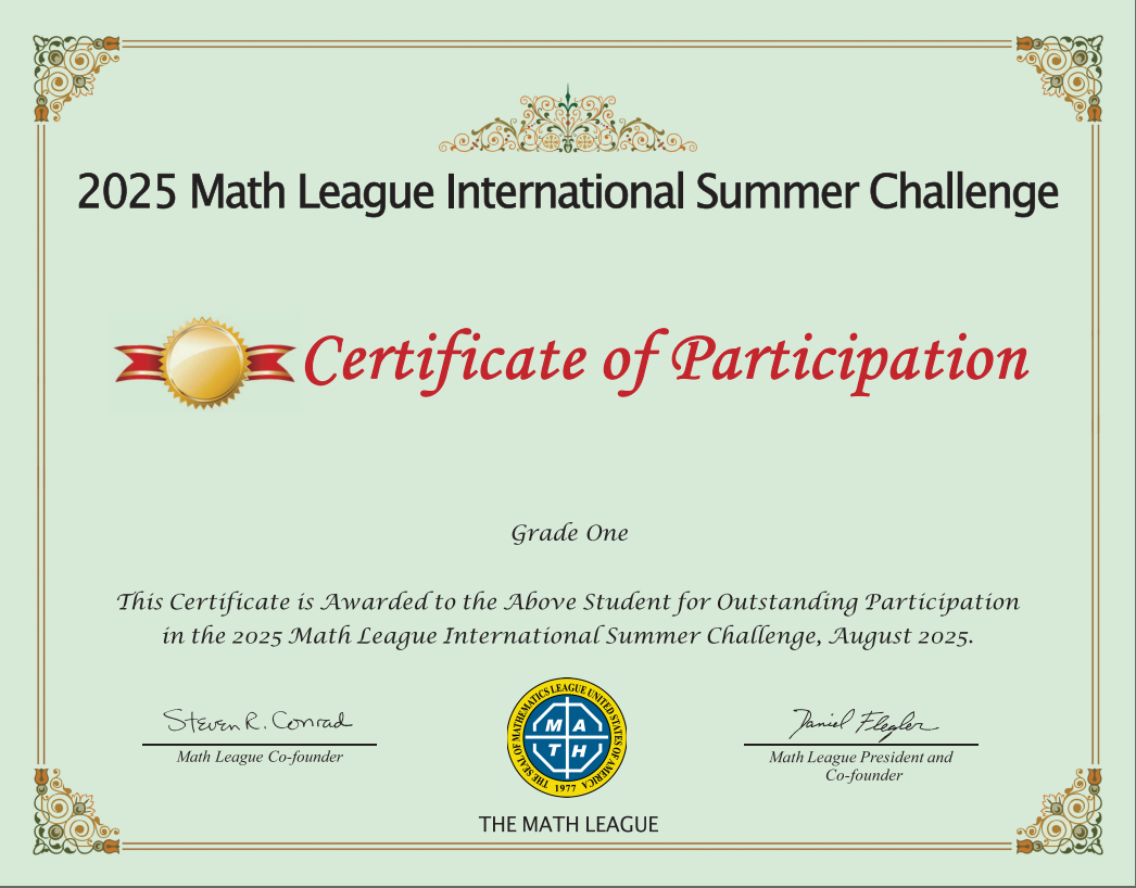 Certificate of Participation 证书